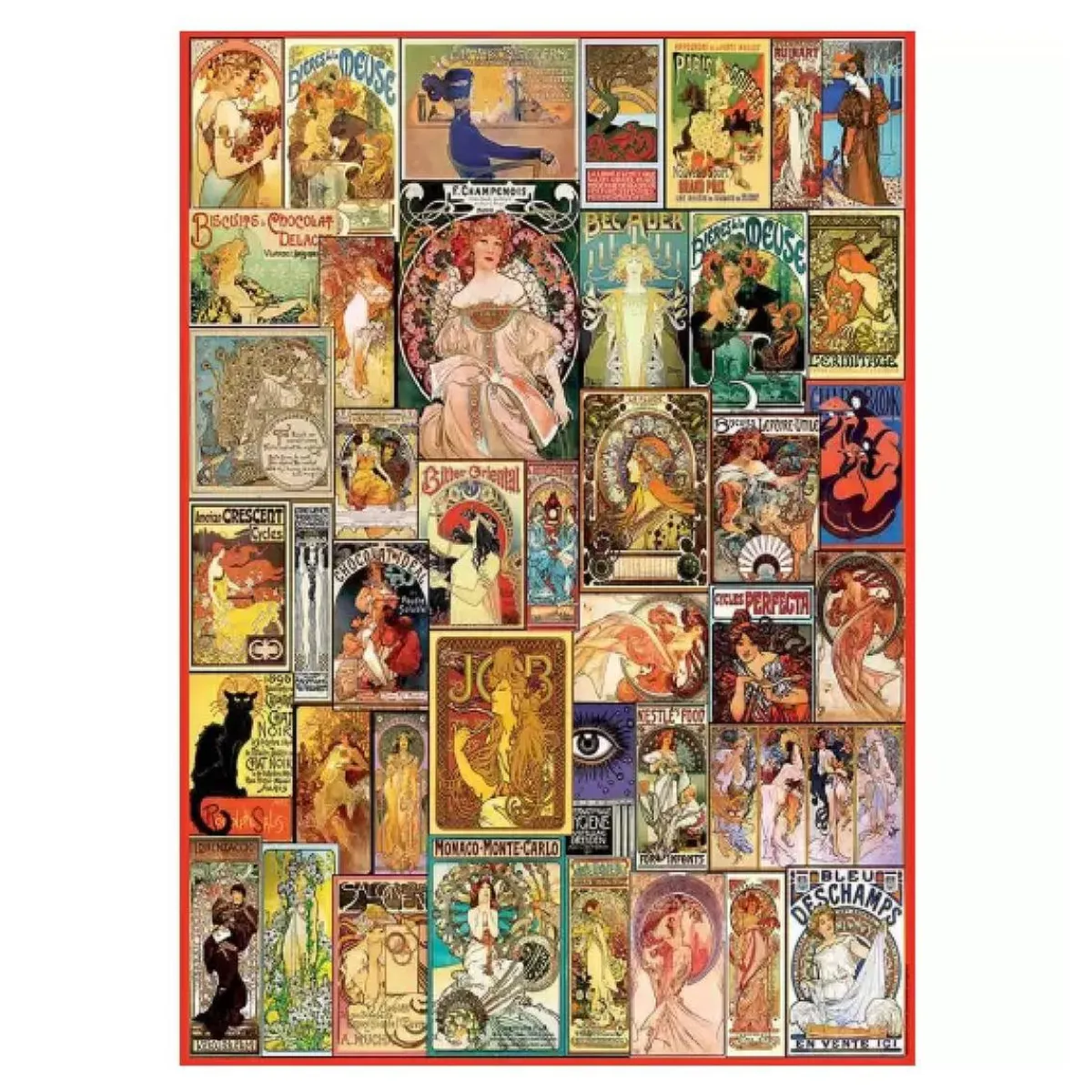 Educa Borrás - Collage Art Nouveau - Puzzle 1000 piezas Juegos Y Puzzles