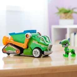 Best Energía - Patrulla Canina - Camión de reciclaje de juguete con figura de acción Rocky, luces y sonidos ㅤ Coleccionables Y Mini Mundos