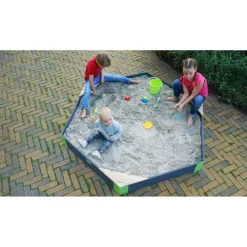 Online Exit - Arenero de madera Aksent Hexágono 200 x 170 cm Juguetes De Verano