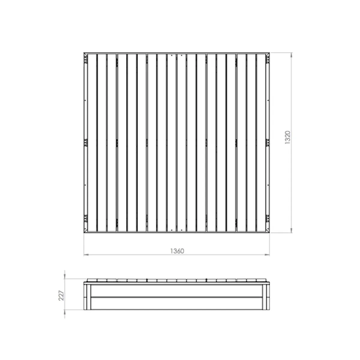 Exit - Arenero de madera Aksent 136 x 132 cm*Exit Toys Discount