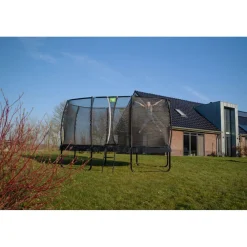 Discount Exit - Cama elástica Allure Premium 244 x 427 cm verde Camas Elásticas