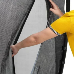 Online Exit - Cama elástica de suelo Dynamic 427 cm negro con red de seguridad Camas Elásticas