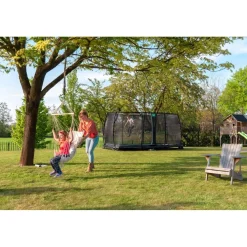 Exit - Cama elástica de suelo Allure Premium 214 x 366 verde*Exit Toys Discount