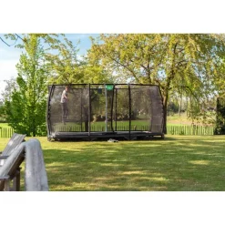 Exit - Cama elástica de suelo Allure Classic 244 x 427 cm verde*Exit Toys Online