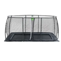 Exit - Cama elástica de suelo Dynamic 275 x 458 cm negro con red de seguridad*Exit Toys