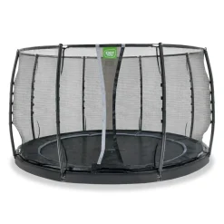 Exit - Cama elástica de suelo Dynamic 366 cm negro con red de seguridad*Exit Toys Online