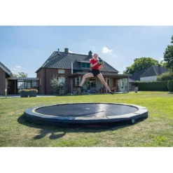 Exit - Cama elástica redonda con acolchado negro 427 cm*Exit Toys Sale