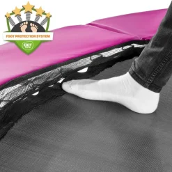 Hot Exit - Cama elástica Silhouette redonda rosa 427 cm Camas Elásticas