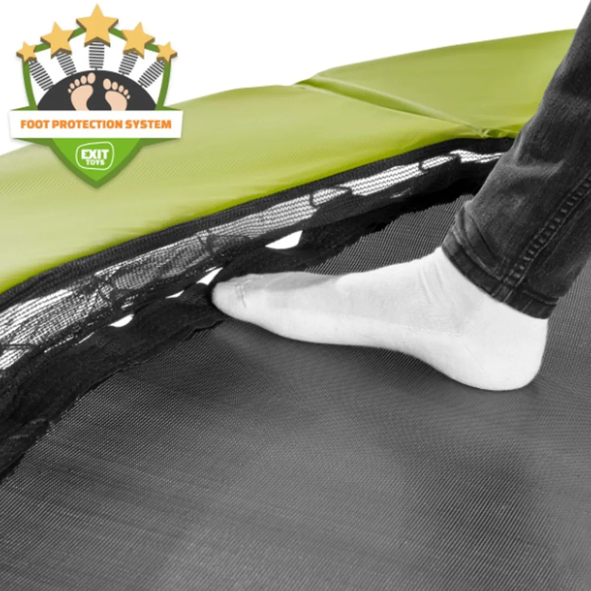 Online Exit - Cama elástica Silhouette redonda de suelo verde 366 cm Camas Elásticas