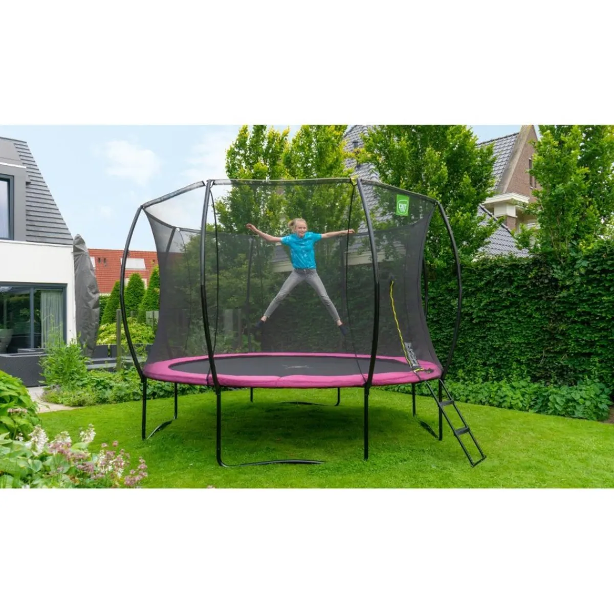 Sale Exit - Cama elástica Silhouette redonda rosa 244 cm Camas Elásticas