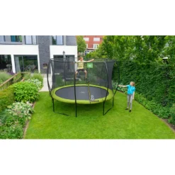 Exit - Cama elástica Silhouette redonda verde 366 cm*Exit Toys Best