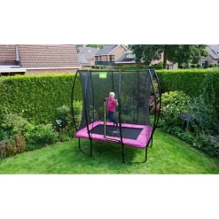 Exit - Cama elástica Silhouette rectangular rosa 153 cm*Exit Toys Clearance