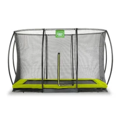 Hot Exit - Cama elástica Silhouette rectangular de suelo verde 214 cm Camas Elásticas