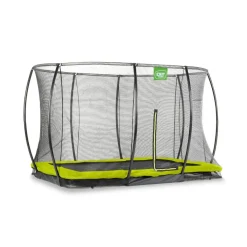 Hot Exit - Cama elástica Silhouette rectangular de suelo verde 214 cm Camas Elásticas