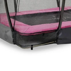 Clearance Exit - Cama elástica Silhouette rectangular de suelo rosa 153 cm Camas Elásticas