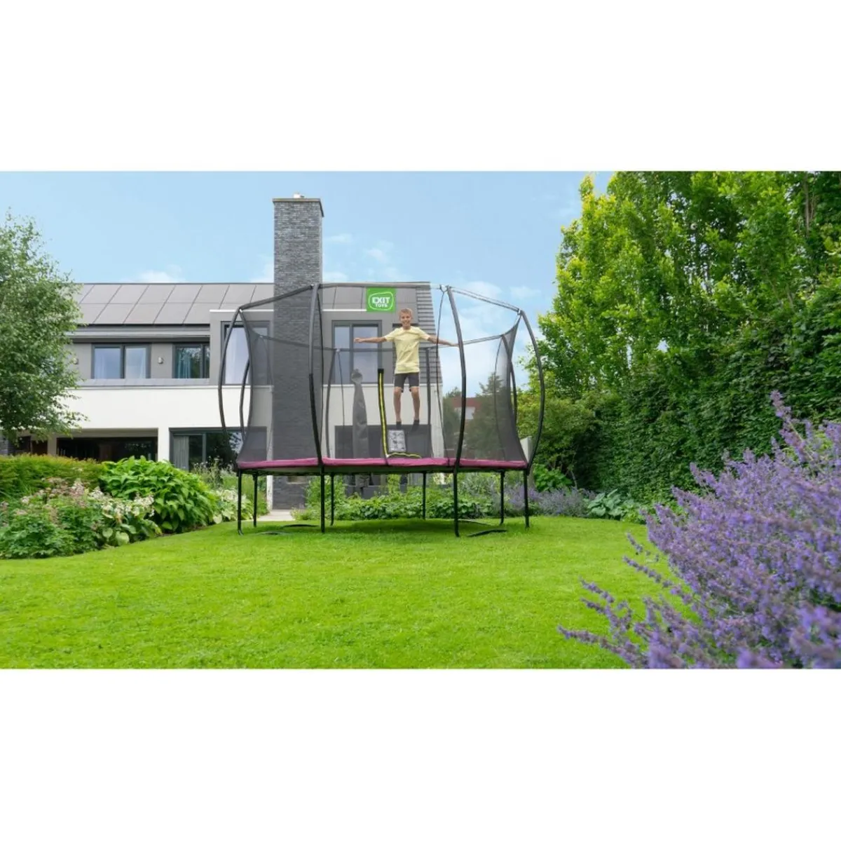 Exit - Cama elástica Silhouette redonda rosa 305 cm*Exit Toys Sale