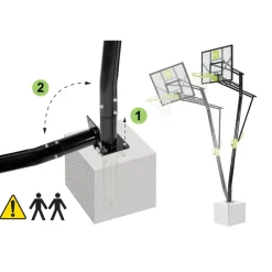 Online Exit - Canasta de baloncesto Galaxy para suelo con aro para mates Deportes