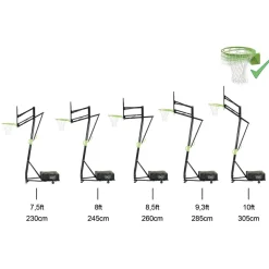 Discount Exit - Canasta de baloncesto con ruedas y aro para mates Galaxy Deportes