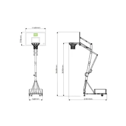 Discount Exit - Canasta de baloncesto con ruedas y aro para mates Galaxy Deportes