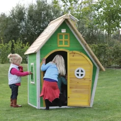 Discount Exit - Casita Fantasía 100 de madera Verde Casas