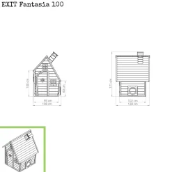 EXIT - Casita Fantasía de madera roja*Exit Toys Online