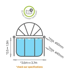 Discount EXIT - Cúpula de piscina redonda 360 cm Piscinas|Juguetes De Verano