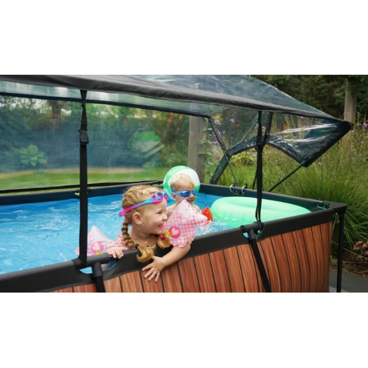 Outlet EXIT - Cúpula de piscina rectangular 220 cm Piscinas|Juguetes De Verano