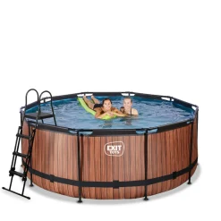 Hot EXIT - Piscina Wood redonda con bomba de filtro 360 cm Piscinas|Juguetes De Verano
