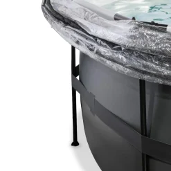 Sale Exit - Piscina Black Leather diámetro 450 x 122 cm con filtro de arena, cúpula y bomba de calor Piscinas|Juguetes De Verano