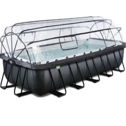 Online Exit - Piscina Black Leather 540 x 250 x 122 cm con filtro de arena y cúpula Piscinas|Juguetes De Verano