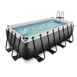 Exit - Piscina Black Leather 400 x 200 x 122 cm con filtro de cartucho*Exit Toys Best