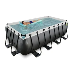 Exit - Piscina Black Leather 400 x 200 x 122 cm con filtro de cartucho*Exit Toys Best