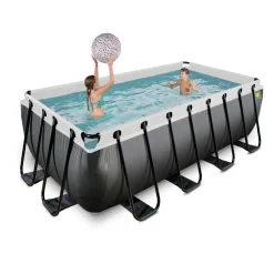 Exit - Piscina Black Leather 400 x 200 x 122 cm con filtro de cartucho*Exit Toys Best