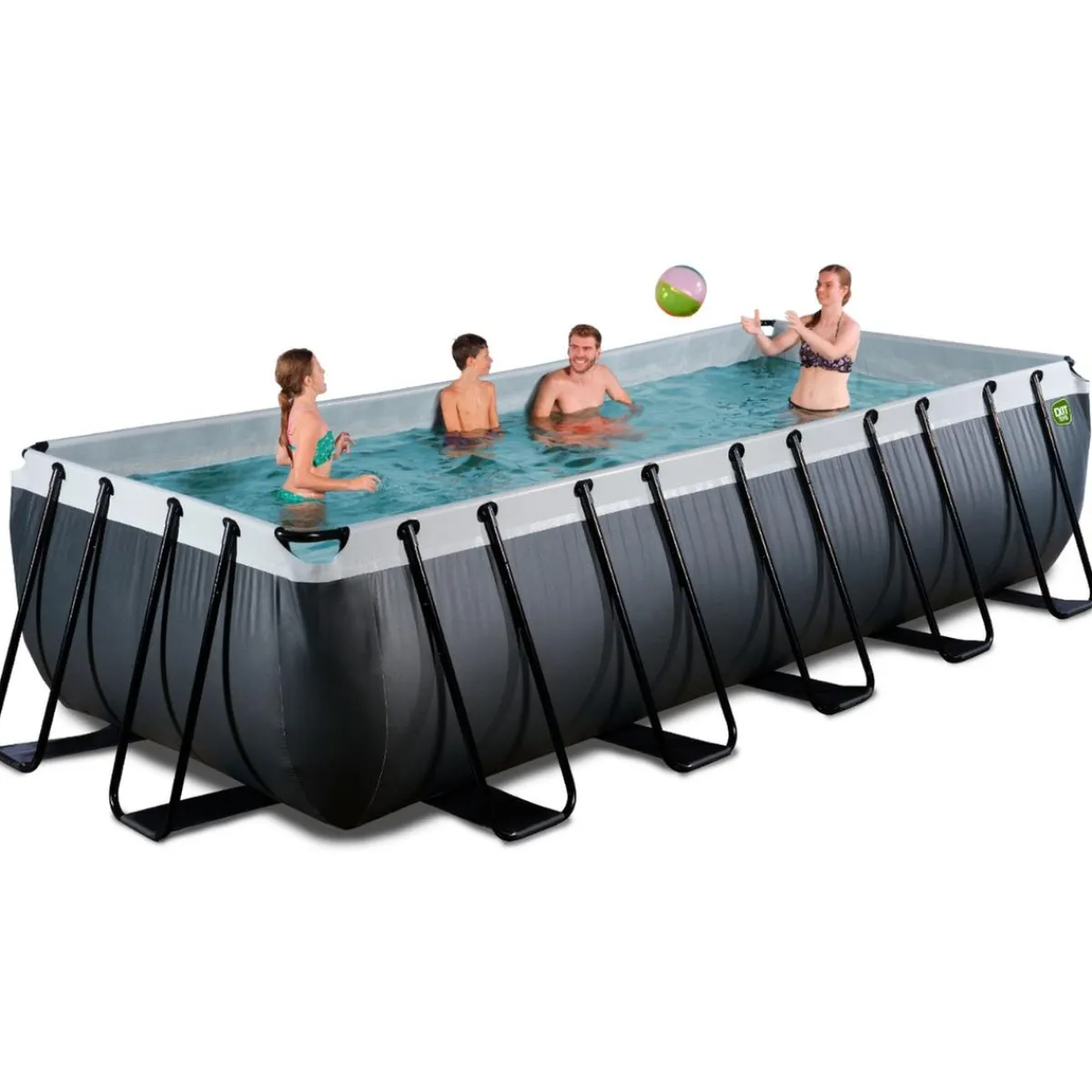 New Exit - Piscina Black Leather 540 x 250 x 122 cm con filtro de arena Piscinas|Juguetes De Verano