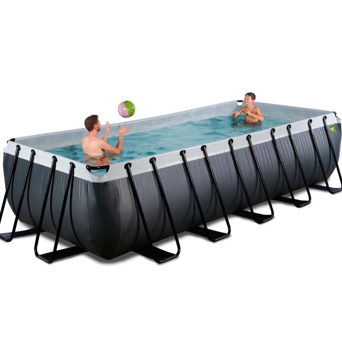 New Exit - Piscina Black Leather 540 x 250 x 122 cm con filtro de arena Piscinas|Juguetes De Verano
