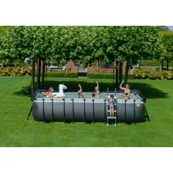 New Exit - Piscina Black Leather 540 x 250 x 122 cm con filtro de arena Piscinas|Juguetes De Verano