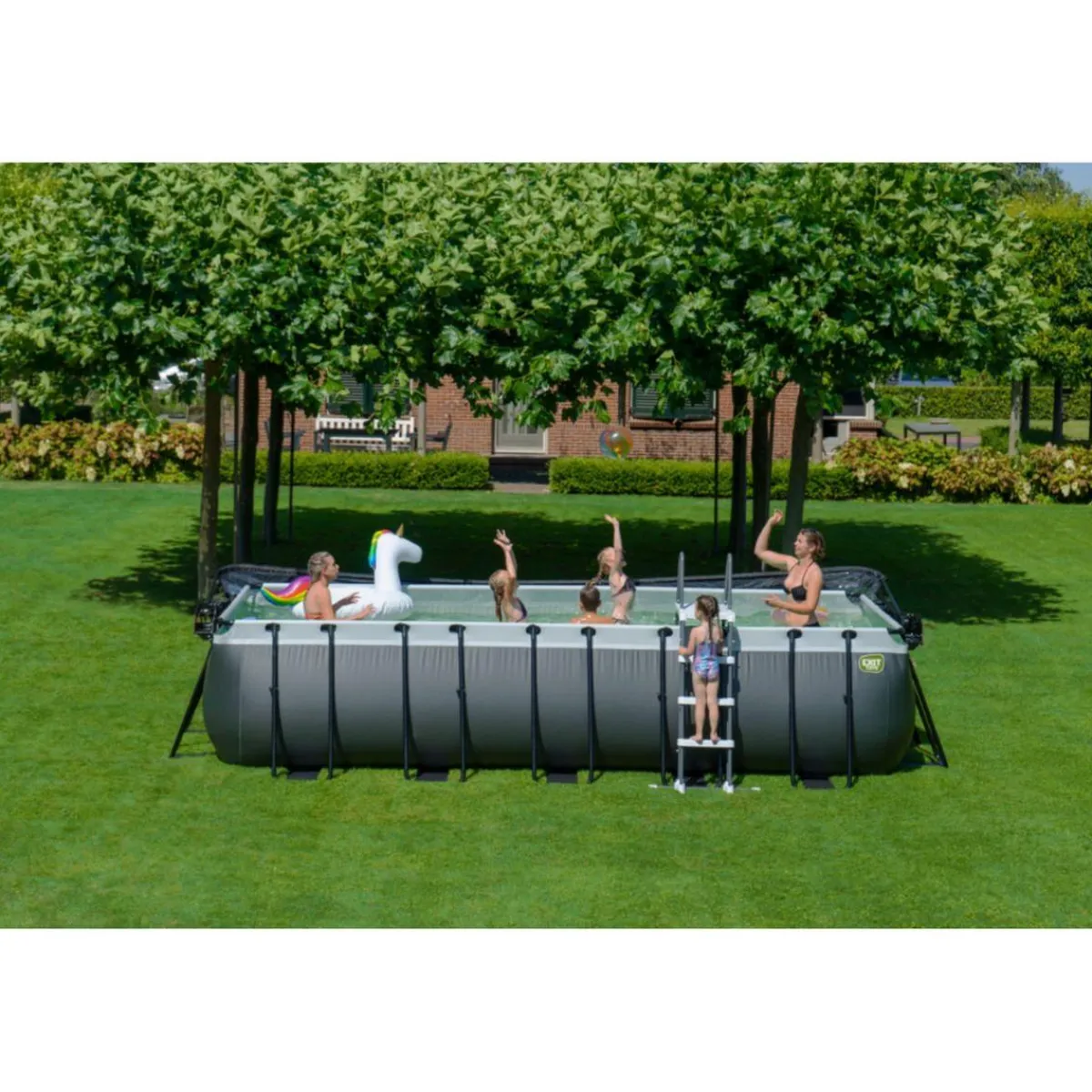 New Exit - Piscina Black Leather 540 x 250 x 122 cm con filtro de arena Piscinas|Juguetes De Verano