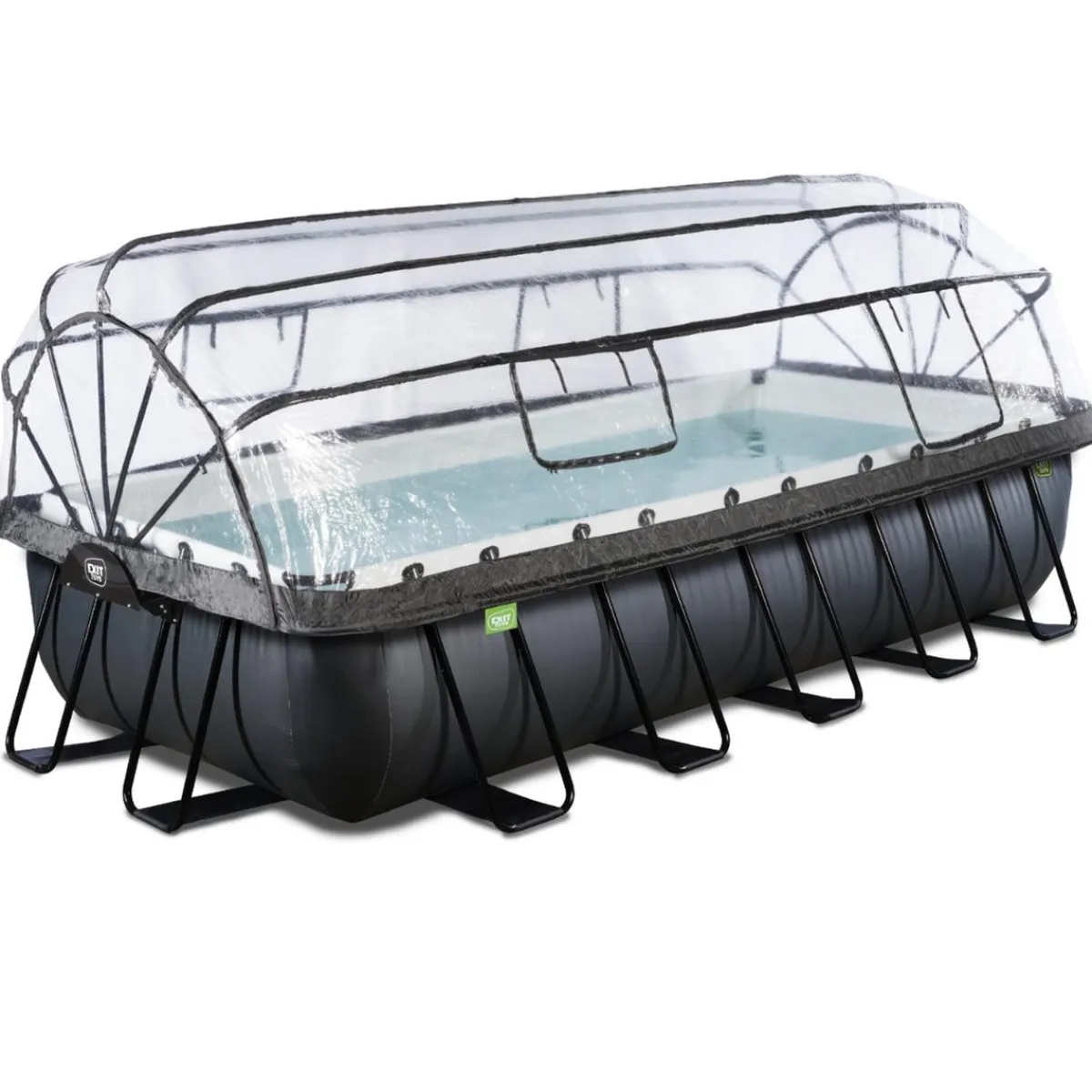 Exit - Piscina Black Leather 540 x 250 x 100 cm con filtro de arena y cúpula*Exit Toys Discount