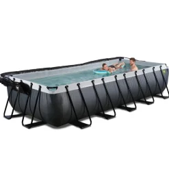 Exit - Piscina Black Leather 540 x 250 x 100 cm con filtro de arena y cúpula*Exit Toys Discount