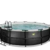 Discount Exit - Piscina Black Leather diámetro 488 x 122 cm con filtro de cartucho Piscinas|Juguetes De Verano
