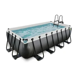 Discount EXIT - Piscina de cuero rectangular con bomba de filtro 400 x 200 x 100 cm Piscinas|Juguetes De Verano