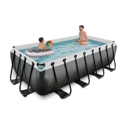 Discount EXIT - Piscina EXIT de cuero rectangular con escalera y bomba de filtro 400 x 200 x 100 cm Piscinas|Juguetes De Verano