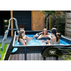 Discount EXIT - Piscina EXIT de cuero rectangular con escalera y bomba de filtro 400 x 200 x 100 cm Piscinas|Juguetes De Verano