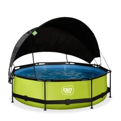 Discount Exit - Piscina Lime verde diámetro 300 x 76 cm con filtro y toldo negro Piscinas|Juguetes De Verano
