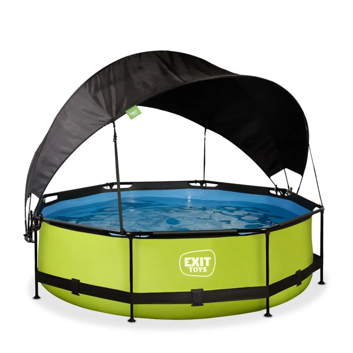 Discount Exit - Piscina Lime verde diámetro 300 x 76 cm con filtro y toldo negro Piscinas|Juguetes De Verano