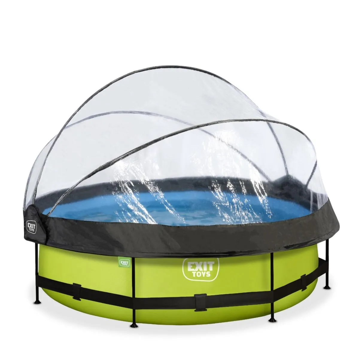 Exit - Piscina Lime verde diámetro 300 x 76 cm con filtro y cúpula transparente*Exit Toys