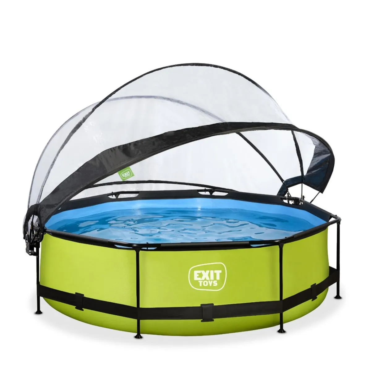 Exit - Piscina Lime verde diámetro 300 x 76 cm con filtro y cúpula transparente*Exit Toys