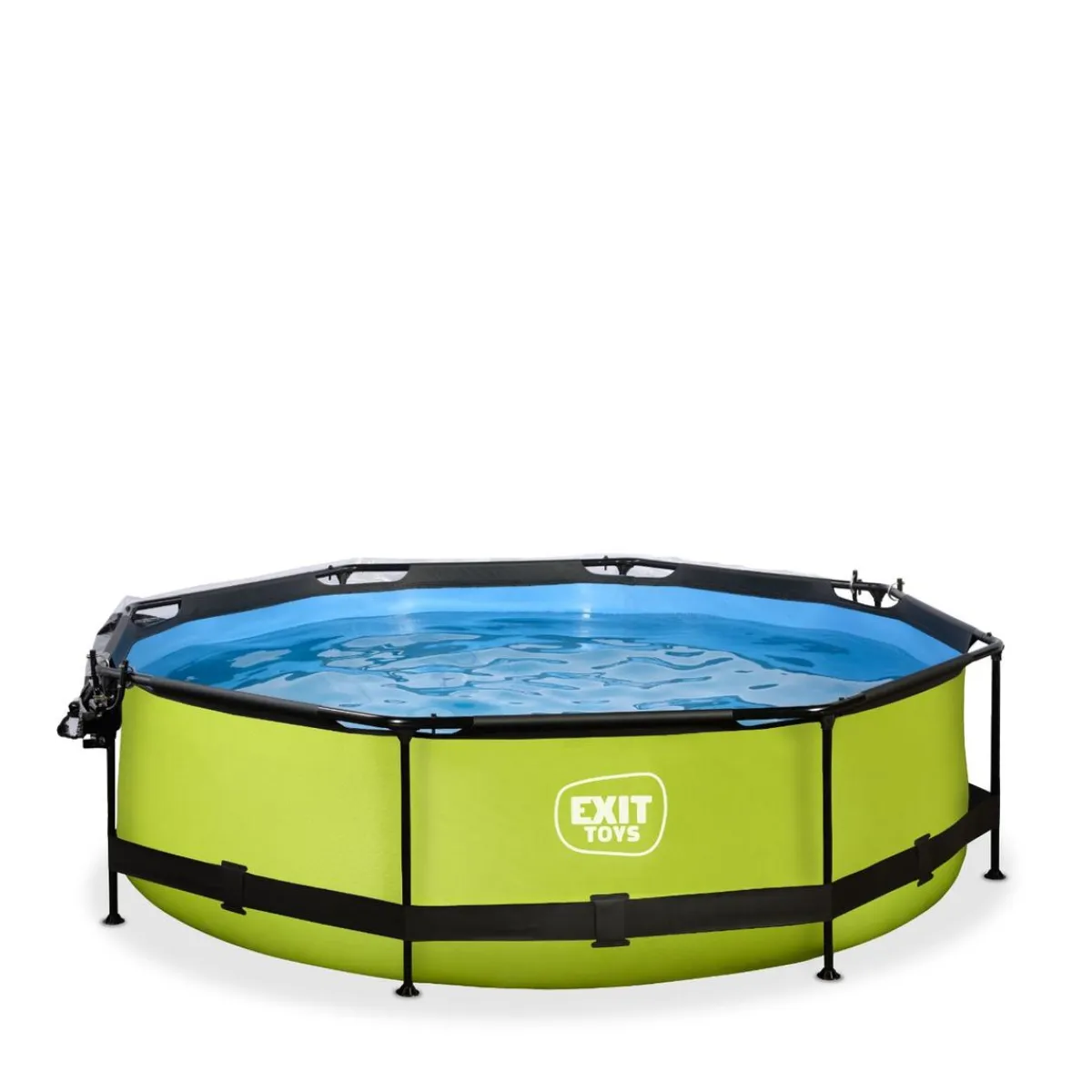 Exit - Piscina Lime verde diámetro 300 x 76 cm con filtro y cúpula transparente*Exit Toys