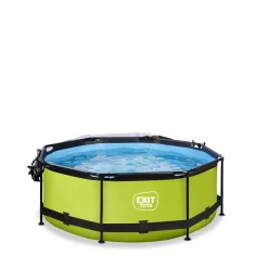Hot Exit - Piscina Lime verde diámetro 244 x 76 cm con filtro y cúpula transparente Piscinas Tubulares|Piscinas