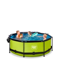 Hot Exit - Piscina Lime verde diámetro 244 x 76 cm con filtro y cúpula transparente Piscinas Tubulares|Piscinas